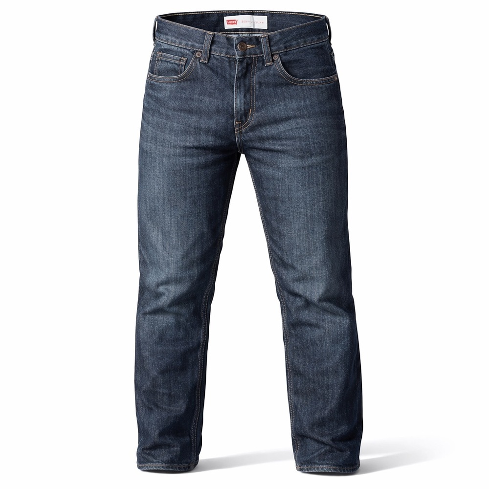 Levi’s 505 Regular Fit Jeans Youth Size 8 W24 L22 Dark Wash Adjustable Waist